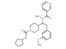 N-[1-[1-(cyclopentylacetyl)-4-piperidinyl]-2-(3-methoxyphenyl)ethyl]-N-methylnicotinamide