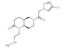 rel-(4aS,8aR)-6-[(4-chloro-1H-pyrazol-1-yl)acetyl]-1-[2-(methylamino)ethyl]octahydro-1,6-naphthyridin-2(1H)-one hydrochloride