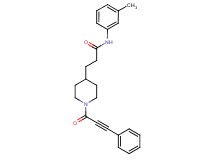 N-(3-methylphenyl)-3-[1-(3-phenyl-2-propynoyl)-4-piperidinyl]propanamide