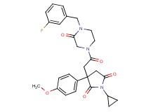 1-cyclopropyl-3-{2-[4-(3-fluorobenzyl)-3-oxo-1-piperazinyl]-2-oxoethyl}-3-(4-methoxyphenyl)-2,5-pyrrolidinedione