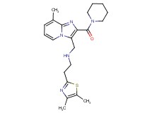 2-(4,5-dimethyl-1,3-thiazol-2-yl)-N-{[8-methyl-2-(1-piperidinylcarbonyl)imidazo[1,2-a]pyridin-3-yl]methyl}ethanamine