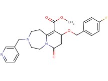 methyl 9-[(4-fluorobenzyl)oxy]-7-oxo-3-(3-pyridinylmethyl)-1,2,3,4,5,7-hexahydropyrido[1,2-d][1,4]diazepine-10-carboxylate