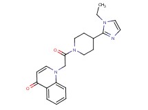 1-{2-[4-(1-ethyl-1H-imidazol-2-yl)-1-piperidinyl]-2-oxoethyl}-4(1H)-quinolinone