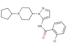 2-chloro-N-[1-(1-cyclopentyl-4-piperidinyl)-1H-pyrazol-5-yl]benzamide