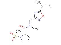 N-[(5-isopropyl-1,2,4-oxadiazol-3-yl)methyl]-N-methyl-1-(methylsulfonyl)prolinamide