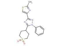 5-(1,1-dioxidotetrahydro-2H-thiopyran-4-yl)-3-(2-methyl-1,3-thiazol-4-yl)-1-phenyl-1H-1,2,4-triazole