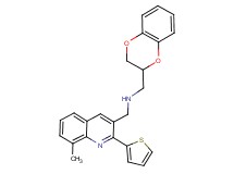 (2,3-dihydro-1,4-benzodioxin-2-ylmethyl){[8-methyl-2-(2-thienyl)-3-quinolinyl]methyl}amine