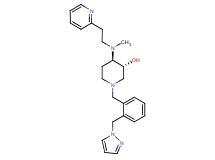 (3R*,4R*)-4-{methyl[2-(2-pyridinyl)ethyl]amino}-1-[2-(1H-pyrazol-1-ylmethyl)benzyl]-3-piperidinol