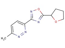 3-methyl-6-[5-(tetrahydro-2-furanyl)-1,2,4-oxadiazol-3-yl]pyridazine