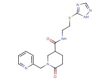 6-oxo-1-(2-pyridinylmethyl)-N-[2-(1H-1,2,4-triazol-5-ylthio)ethyl]-3-piperidinecarboxamide