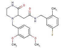 2-[1-(2,4-dimethoxybenzyl)-3-oxo-2-piperazinyl]-N-(5-fluoro-2-methylbenzyl)acetamide