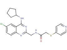 N-{[6-chloro-4-(cyclopentylamino)-2-quinazolinyl]methyl}-2-(4-pyridinylthio)acetamide
