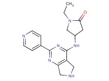 1-ethyl-4-{[2-(4-pyridinyl)-6,7-dihydro-5H-pyrrolo[3,4-d]pyrimidin-4-yl]amino}-2-pyrrolidinone