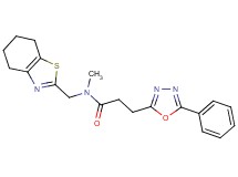 N-methyl-3-(5-phenyl-1,3,4-oxadiazol-2-yl)-N-(4,5,6,7-tetrahydro-1,3-benzothiazol-2-ylmethyl)propanamide