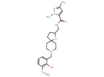 N-{[8-(2-hydroxy-3-methoxybenzyl)-1-oxa-8-azaspiro[4.5]dec-2-yl]methyl}-1,3-dimethyl-1H-pyrazole-5-carboxamide