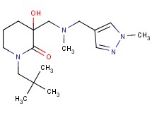 1-(2,2-dimethylpropyl)-3-hydroxy-3-({methyl[(1-methyl-1H-pyrazol-4-yl)methyl]amino}methyl)-2-piperidinone