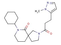 7-cyclohexyl-2-[3-(1-methyl-1H-pyrazol-5-yl)propanoyl]-2,7-diazaspiro[4.5]decan-6-one