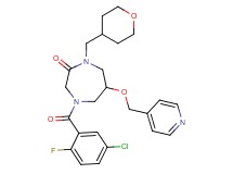 4-(5-chloro-2-fluorobenzoyl)-6-(4-pyridinylmethoxy)-1-(tetrahydro-2H-pyran-4-ylmethyl)-1,4-diazepan-2-one