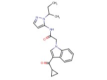 N-(1-sec-butyl-1H-pyrazol-5-yl)-2-[3-(cyclopropylcarbonyl)-1H-indol-1-yl]acetamide