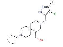 {3-[(4-chloro-3-methyl-1H-pyrazol-5-yl)methyl]-9-cyclopentyl-3,9-diazaspiro[5.5]undec-1-yl}methanol