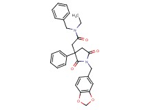2-[1-(1,3-benzodioxol-5-ylmethyl)-2,5-dioxo-3-phenyl-3-pyrrolidinyl]-N-benzyl-N-ethylacetamide