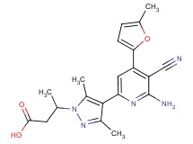 3-{4-[6-amino-5-cyano-4-(5-methyl-2-furyl)pyridin-2-yl]-3,5-dimethyl-1H-pyrazol-1-yl}butanoic acid