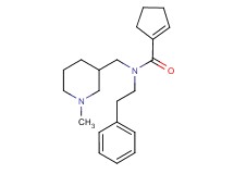 N-[(1-methyl-3-piperidinyl)methyl]-N-(2-phenylethyl)-1-cyclopentene-1-carboxamide