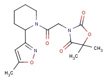 5,5-dimethyl-3-{2-[2-(5-methylisoxazol-3-yl)piperidin-1-yl]-2-oxoethyl}-1,3-oxazolidine-2,4-dione