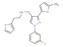 N-{[1-(3-fluorophenyl)-3-(5-methyl-2-furyl)-1H-pyrazol-4-yl]methyl}-2-(2-furyl)ethanamine