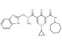 N-(1H-benzimidazol-2-ylmethyl)-N'-cycloheptyl-1-cyclopropyl-N-methyl-4-oxo-1,4-dihydro-3,5-pyridinedicarboxamide