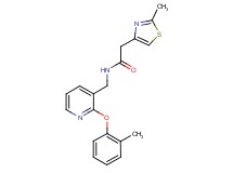 N-{[2-(2-methylphenoxy)pyridin-3-yl]methyl}-2-(2-methyl-1,3-thiazol-4-yl)acetamide