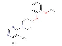 4-[4-(2-methoxyphenoxy)-1-piperidinyl]-5,6-dimethylpyrimidine