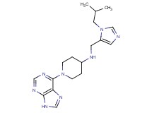 N-[(1-isobutyl-1H-imidazol-5-yl)methyl]-1-(9H-purin-6-yl)piperidin-4-amine