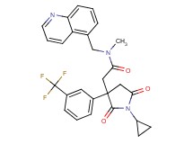 2-{1-cyclopropyl-2,5-dioxo-3-[3-(trifluoromethyl)phenyl]-3-pyrrolidinyl}-N-methyl-N-(5-quinolinylmethyl)acetamide