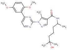 1-[4-(2,5-dimethoxyphenyl)-2-pyrimidinyl]-N-(5-hydroxy-1,5-dimethylhexyl)-5-methyl-1H-pyrazole-4-carboxamide
