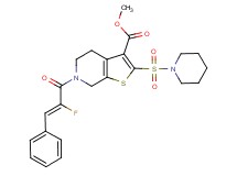 methyl 6-[(2Z)-2-fluoro-3-phenyl-2-propenoyl]-2-(1-piperidinylsulfonyl)-4,5,6,7-tetrahydrothieno[2,3-c]pyridine-3-carboxylate