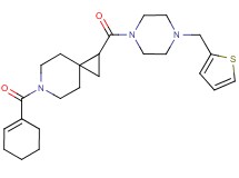 6-(1-cyclohexen-1-ylcarbonyl)-1-{[4-(2-thienylmethyl)-1-piperazinyl]carbonyl}-6-azaspiro[2.5]octane