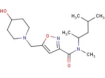 N-(1,3-dimethylbutyl)-5-[(4-hydroxypiperidin-1-yl)methyl]-N-methylisoxazole-3-carboxamide