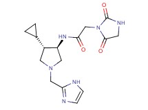 N-[rel-(3R,4S)-4-cyclopropyl-1-(1H-imidazol-2-ylmethyl)-3-pyrrolidinyl]-2-(2,5-dioxo-1-imidazolidinyl)acetamide dihydrochloride