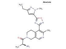 {(1S)-2-[5-[5-(3-ethyl-1-methyl-1H-pyrazol-5-yl)-1,2,4-oxadiazol-3-yl]-6-methyl-3,4-dihydro-2,7-naphthyridin-2(1H)-yl]-1-methyl-2-oxoethyl}amine trifluoroacetate