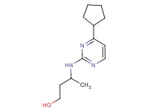 3-[(4-cyclopentylpyrimidin-2-yl)amino]butan-1-ol