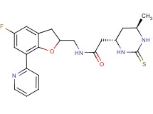 N-{[5-fluoro-7-(2-pyridinyl)-2,3-dihydro-1-benzofuran-2-yl]methyl}-2-[(4S*,6R*)-6-methyl-2-thioxohexahydro-4-pyrimidinyl]acetamide