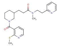 N-methyl-3-(1-{[2-(methylthio)-3-pyridinyl]carbonyl}-3-piperidinyl)-N-[2-(2-pyridinyl)ethyl]propanamide