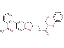 N-{[5-(2-acetylphenyl)-2,3-dihydro-1-benzofuran-2-yl]methyl}-2,3-dihydro-1,4-benzodioxine-2-carboxamide