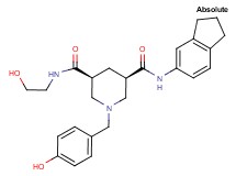 (3R,5S)-N-(2,3-dihydro-1H-inden-5-yl)-1-(4-hydroxybenzyl)-N'-(2-hydroxyethyl)-3,5-piperidinedicarboxamide