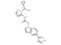N-[1-(1-cyclopropylethyl)-1H-pyrazol-5-yl]-2-[5-(1H-pyrazol-3-yl)-1H-indol-1-yl]acetamide