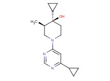 (3R*,4R*)-4-cyclopropyl-1-(6-cyclopropyl-4-pyrimidinyl)-3-methyl-4-piperidinol