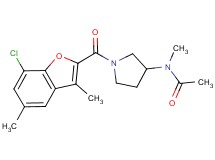 N-{1-[(7-chloro-3,5-dimethyl-1-benzofuran-2-yl)carbonyl]-3-pyrrolidinyl}-N-methylacetamide