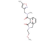 (3aR*,6S*)-2-(2-methoxyethyl)-N-methyl-N-[(5-methylisoxazol-3-yl)methyl]-1-oxo-1,2,3,6,7,7a-hexahydro-3a,6-epoxyisoindole-7-carboxamide