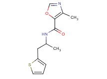 4-methyl-N-[1-methyl-2-(2-thienyl)ethyl]-1,3-oxazole-5-carboxamide